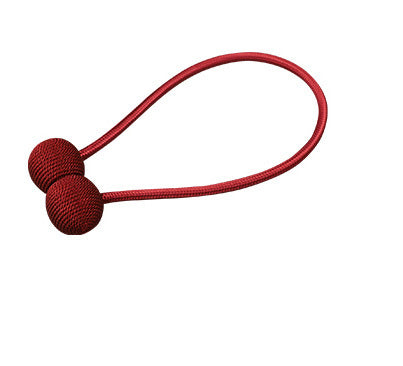 Magnetic curtain holders.