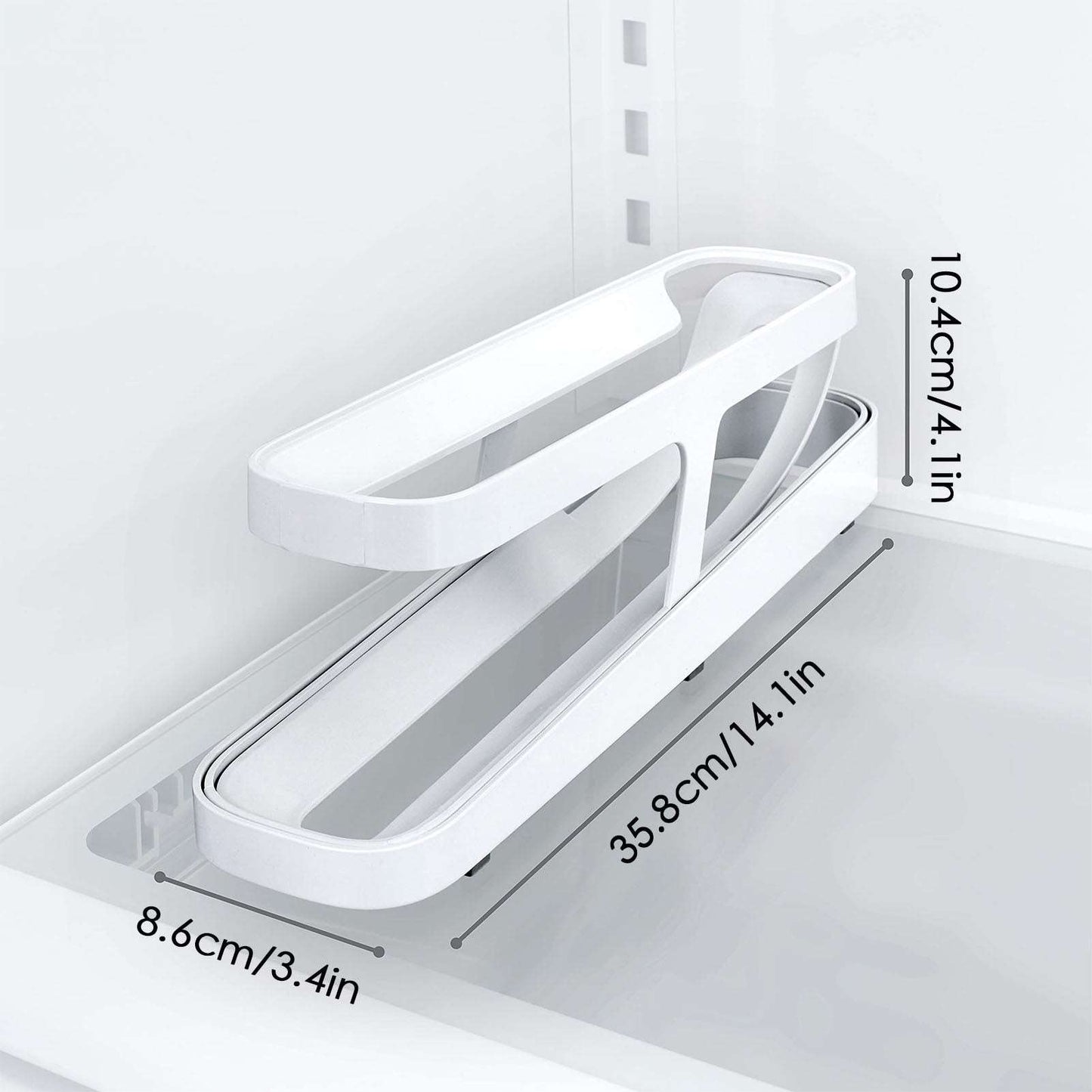 Automatic rolldown egg rack holder