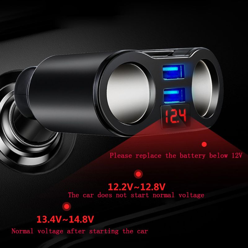 Car 2 Way Power Socket Splitter