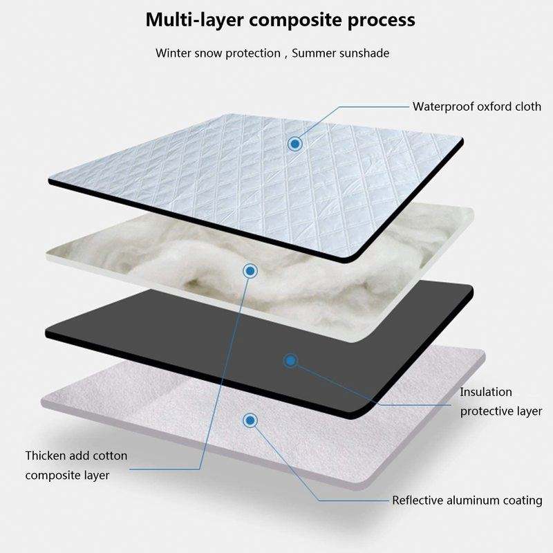 Anti-freeze heated windshield cover.