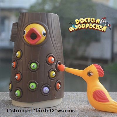 Magnetic woodpecker toy