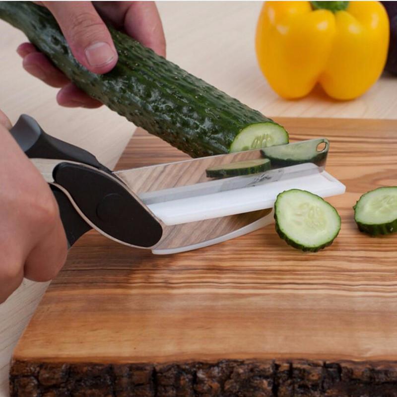 Clever 2 in 1 kitchen knife & cutting board