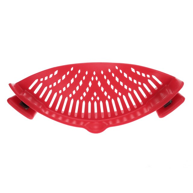 Silicone clip on kitchen strainer