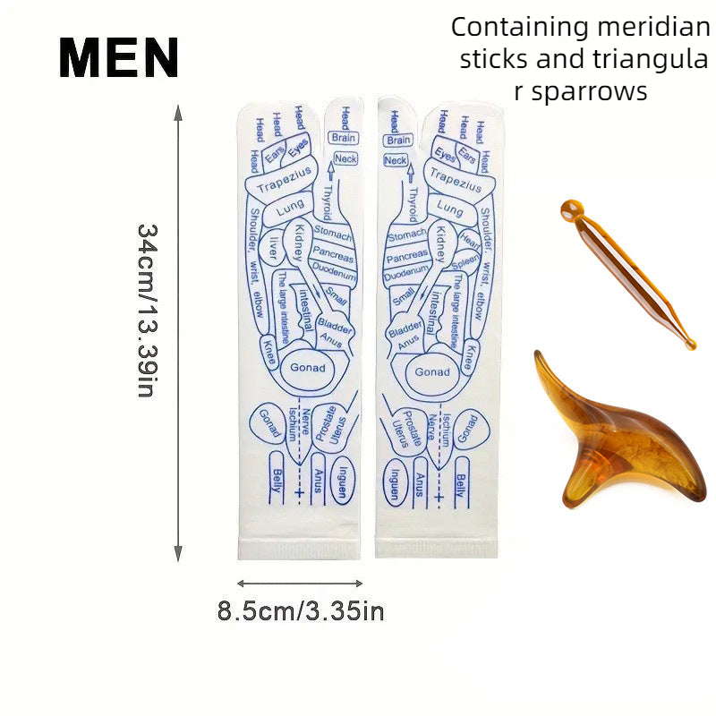 English acupoint meridian massage socks