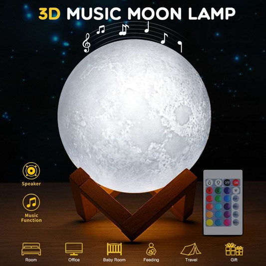 Moon Lamp: Bluetooth Speaker & Nightlight