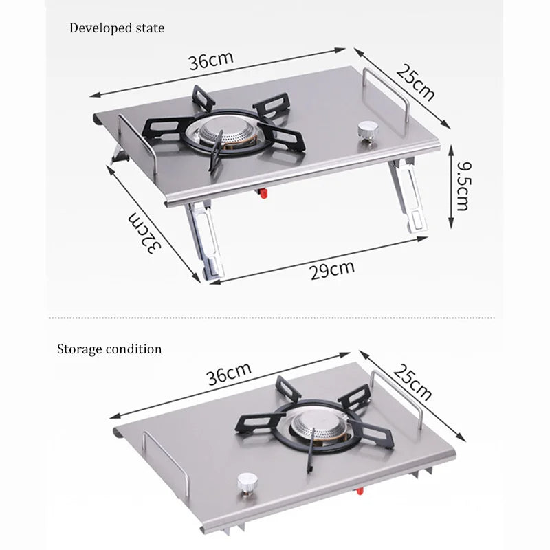 Stainless Steel Portable Camp Stove: 4000W Power