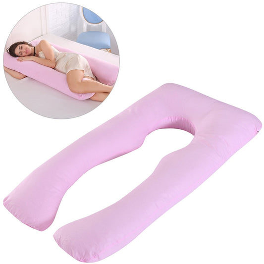 Full body U-shaped pillow for pregnant women.