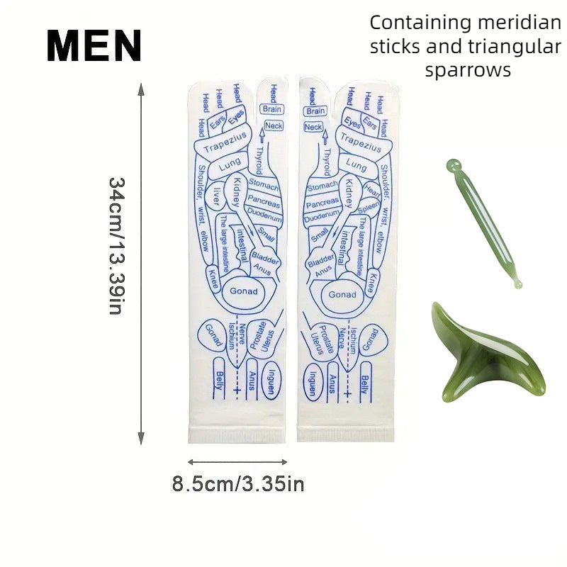 English acupoint meridian massage socks