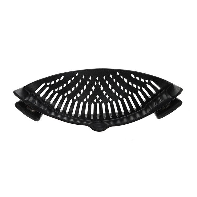 Silicone clip on kitchen strainer