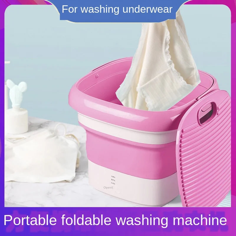 Road trip laundry savior: portable foldable washing machine
